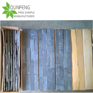 China Black Stacked Stone Wall Slate Stone Veneer